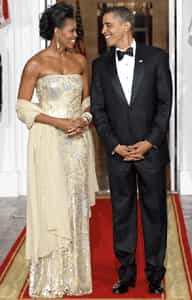 Mrs Obamas Nudegown Sparks Race Row Hindustan Times