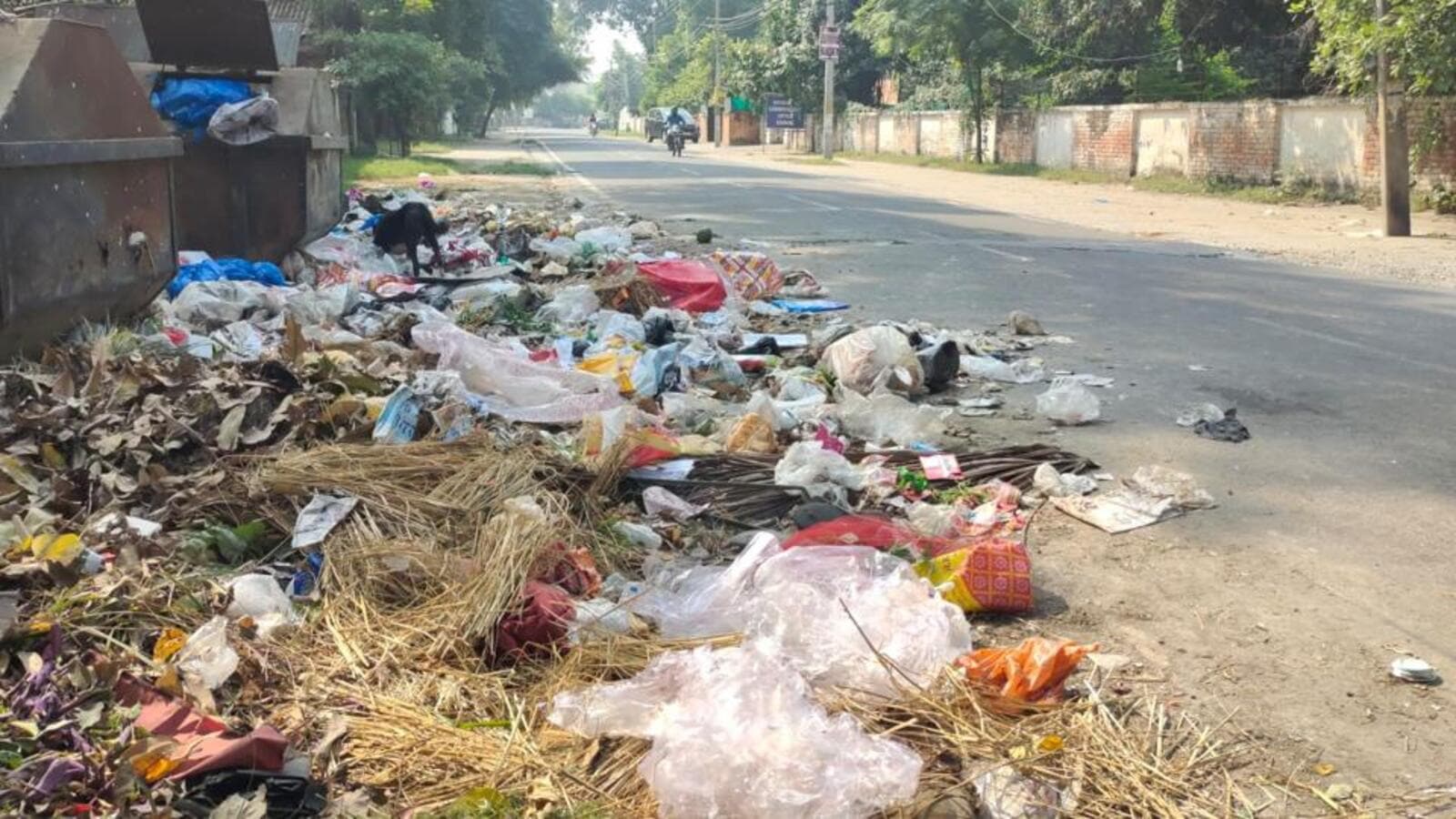 Garbage Piles Up As Sanitation Workers Continue Strike In Karnal