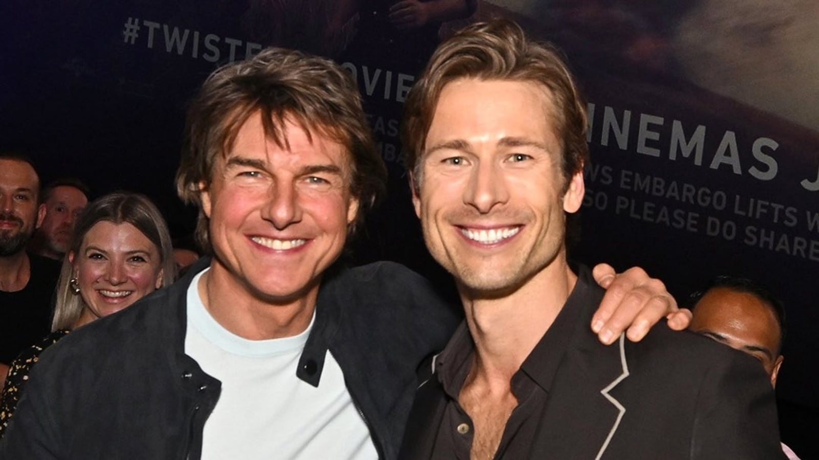 Tom Cruise Shares Picture With Maverick Co Star Glen Powell At Twisters