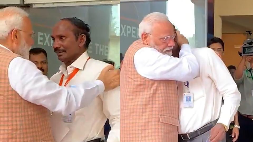 Chandrayaan 2 PM Modi Hugs Consoles ISRO Chief As He Breaks Down