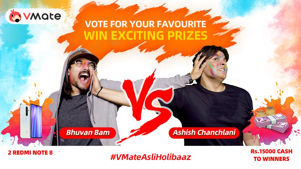 Battle For Vmate Asli Holibaaz Intensifies As Bhuvan Bam And Ashish