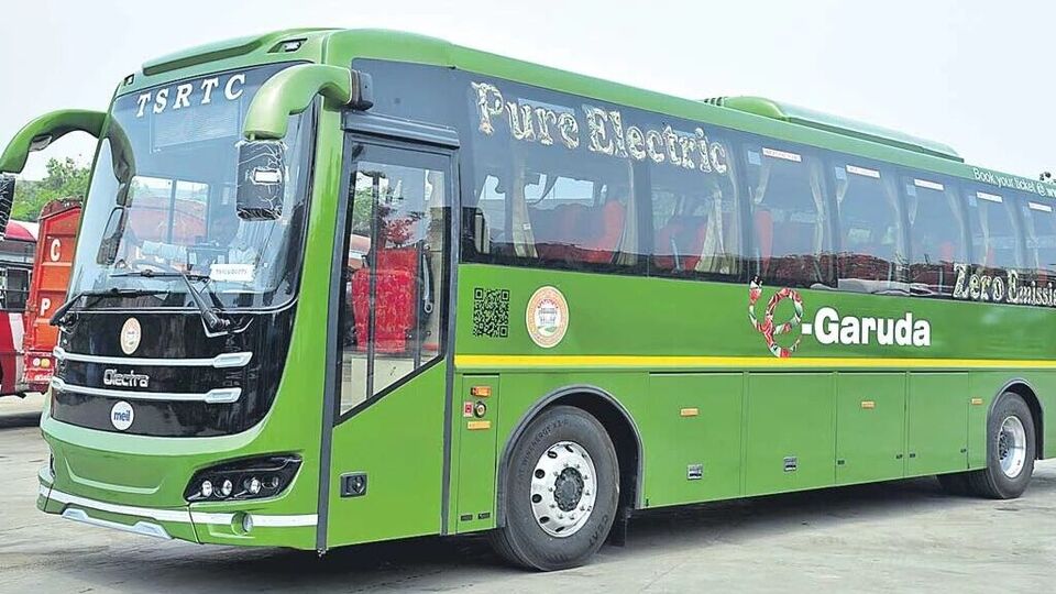 TSrtc E Garuda Bus నట నచ హదరబద వజయవడ మధయ ఎలకటరక