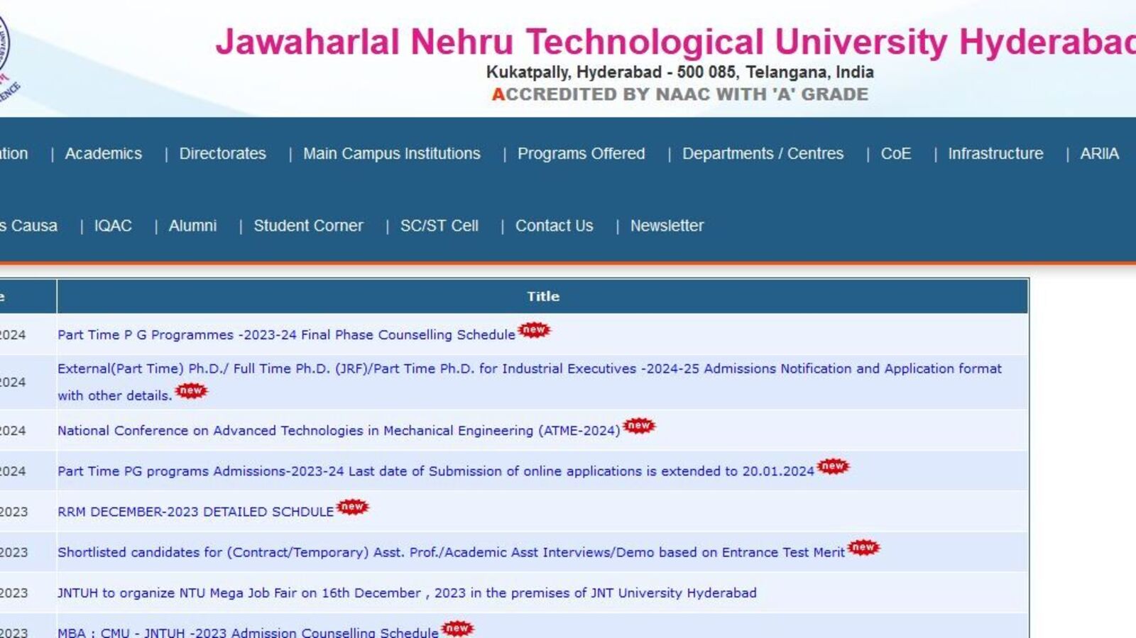 JNTU PhD Admissions 2024 : జేఎన్‌టీయూలో పీహెచ్‌డీ ప్రవేశాలు & కోర్సులు, ముఖ్య తేదీలివే