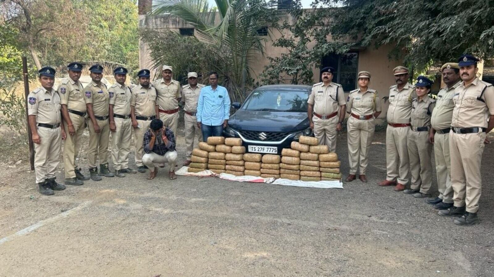 Sangareddy Crime : ముత్తంగి టోల్ గేట్ వద్ద కారులో 84 కేజీల గంజాయి సీజ్, నిందితుడు అరెస్ట్