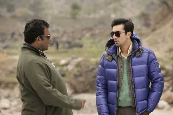 Ranbir Kapoor with Anurag Basu during Barfi! shoot Ranbir Kapoor with Anurag Basu during Barfi! shoot