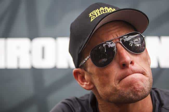 This file photo shows seven-time Tour de France champion Lance Armstrong grimacing during a news conference after the Memorial Hermann Ironman 70.3 Texas triathlon in Galveston, Texas. AP Photo This file photo shows seven-time Tour de France champion Lance Armstrong grimacing during a news conference after the Memorial Hermann Ironman 70.3 Texas triathlon in Galveston, Texas. AP Photo