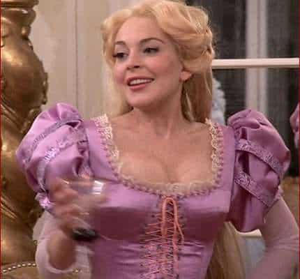 A still from Lindsay's Real Housewives of Disney sketch A still from Lindsay's Real Housewives of Disney sketch