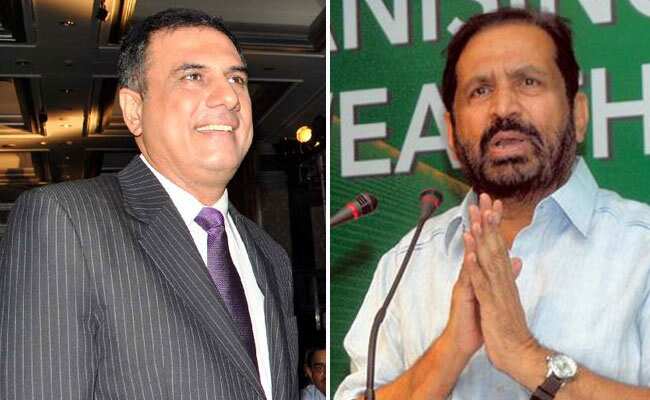 Boman Irani and Suresh Kalmadi Boman Irani and Suresh Kalmadi
