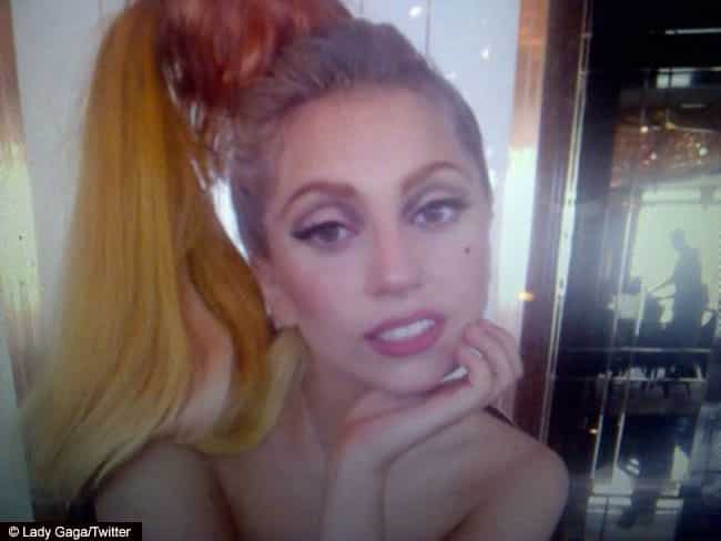 Lady Gaga: Louis Vuitton Dyed Brown Hair!