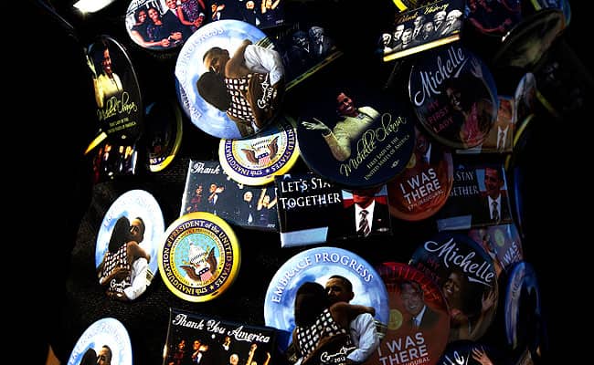 Buttons in support of US President Barack Obama are seen. The US Constitution requires the president and vice president to be sworn in on January 20. Reuters Buttons in support of US President Barack Obama are seen. The US Constitution requires the president and vice president to be sworn in on January 20. Reuters