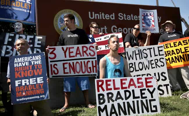 Private First Class Bradley Manning, 25, is escorted out of court, after Judge Colonel Denise Lind announced she would read her verdict the next day, at Fort Meade, Maryland. (Reuters Photo)
</div) Private First Class Bradley Manning, 25, is escorted out of court, after Judge Colonel Denise Lind announced she would read her verdict the next day, at Fort Meade, Maryland. (Reuters Photo)
</div)