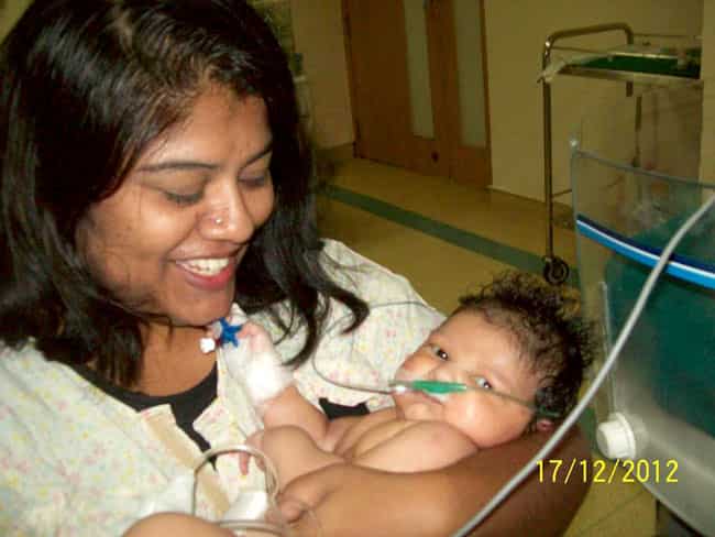 A file photo of Oliver Touchton, the boy who was born without a heartbeat and the ability to breathe. (HT Photo) A file photo of Oliver Touchton, the boy who was born without a heartbeat and the ability to breathe. (HT Photo)