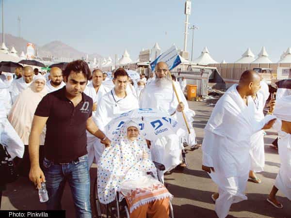 Aamir Khan (centre) went to Mecca for Haj with mother (on wheelchair) Aamir Khan (centre) went to Mecca for Haj with mother (on wheelchair)