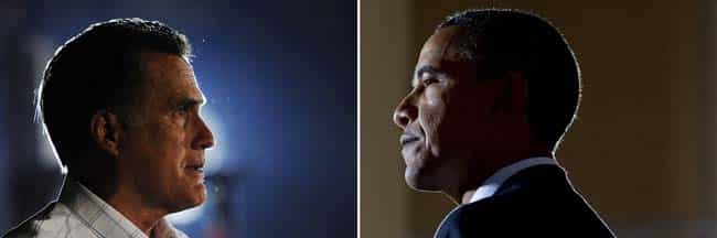 A combination of file pictures showing Mitt Romney and Barack Obama in Colorado. AFP Photo A combination of file pictures showing Mitt Romney and Barack Obama in Colorado. AFP Photo