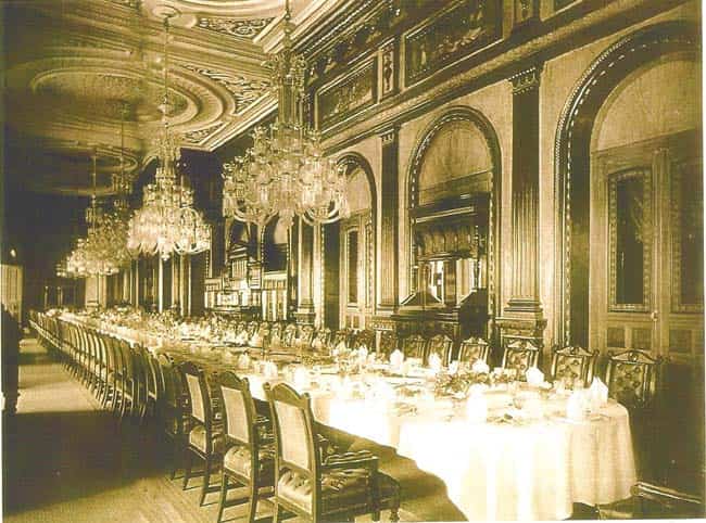 The 100 Seat dinning table at The Falaknuma Palace, Hyderabad The 100 Seat dinning table at The Falaknuma Palace, Hyderabad