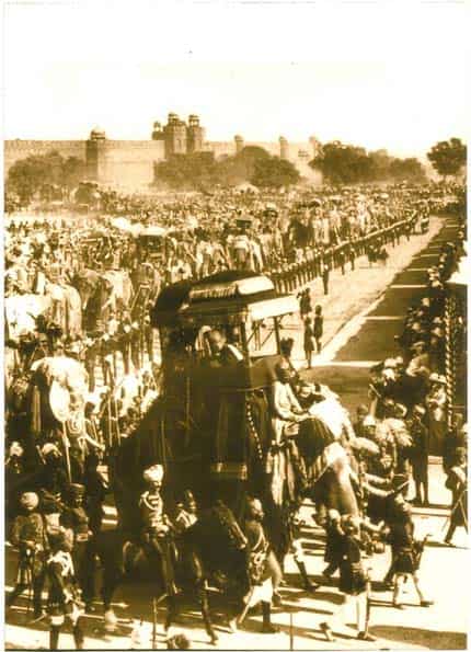 The VI Nizam leading the procession of Indian Rulers at Delhi Durbar The VI Nizam leading the procession of Indian Rulers at Delhi Durbar