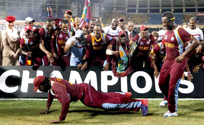 Chris Gayle was the orchestrator-in-chief for the West Indies' grand celebration. HT/Ajay Aggarwal Chris Gayle was the orchestrator-in-chief for the West Indies' grand celebration. HT/Ajay Aggarwal