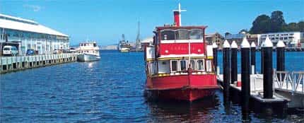 Float my boat: You’ll find fish trawlers, speedboats and yachts at Hobart’s docks. Float my boat: You’ll find fish trawlers, speedboats and yachts at Hobart’s docks.