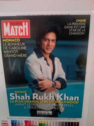 SRK tweeted a picture of himself on the cover of Paris March