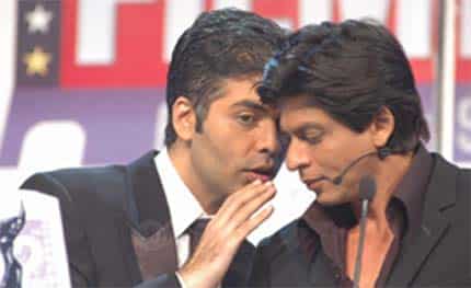Karan Johar and Shah Rukh Khan at an event. Karan Johar and Shah Rukh Khan at an event.