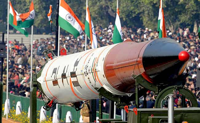 Agni IV missile is displayed at the Republic Day parade in New Delhi. AFP file Photo. Agni IV missile is displayed at the Republic Day parade in New Delhi. AFP file Photo.
