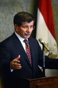 Turkish FM Ahmet Davutoglu speaks during a joint press conference in Cairo. AFP/Files Turkish FM Ahmet Davutoglu speaks during a joint press conference in Cairo. AFP/Files