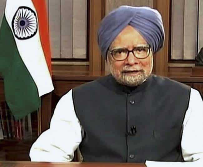 Prime Minister Manmohan Singh addressing the nation in New DelhI. PTI Photo Prime Minister Manmohan Singh addressing the nation in New DelhI. PTI Photo