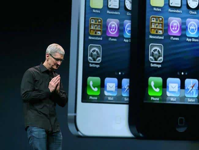 Apple CEO Tim Cook speaks during an Apple special event at the Yerba Buena Center for the Arts. AFP/Justin Sullivan