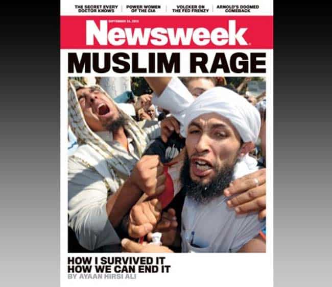 The Newsweek cover story which sparked debate and anger. (AP Photo/Fareed Khan) The Newsweek cover story which sparked debate and anger. (AP Photo/Fareed Khan)