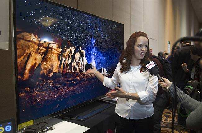 Nitza Martinez shows off an 84-inch Ultra HD LED television by LG Electronics at the opening press event of the Consumer Electronics Show (CES) in Las Vegas January 6, 2013. The retail price for the television is $19,999.99. Reuters/Steve Marcu) Nitza Martinez shows off an 84-inch Ultra HD LED television by LG Electronics at the opening press event of the Consumer Electronics Show (CES) in Las Vegas January 6, 2013. The retail price for the television is $19,999.99. Reuters/Steve Marcu)