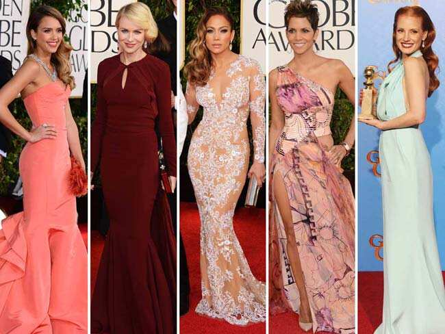 FASHION REPORT: fishtail gowns rule Golden Globes red carpet | Fashion ...