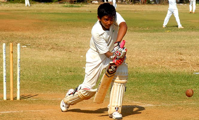 The teenager smashed an astonishing 546 off 330 balls in an inter-school match in Mumbai. (Shakti Yadav)
</div) The teenager smashed an astonishing 546 off 330 balls in an inter-school match in Mumbai. (Shakti Yadav)
</div)