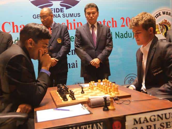 CHESS NEWS BLOG: : World Chess Match Game 4: Carlsen - Anand  Sweat Out a Draw
