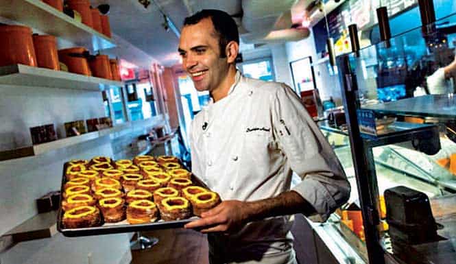 The cronut is a doughnut made from croissant dough. It was invented in New York by a French chef called Dominique Ansel Photo: Getty Images The cronut is a doughnut made from croissant dough. It was invented in New York by a French chef called Dominique Ansel Photo: Getty Images