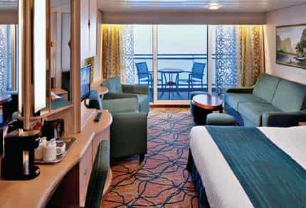 Room with a view: My cabin, described as a suite, was actually a double room of the kind you would find at a Holiday Inn, with an even smaller bathroom
