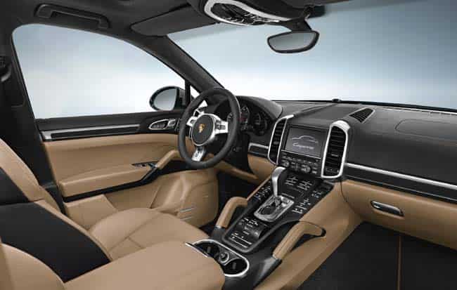 The Black/Luxor Beige two-tone combination chosen for the interior is reserved for this special edition. Photo:AFP Porsche announces special Platinum Edition Cayenne
