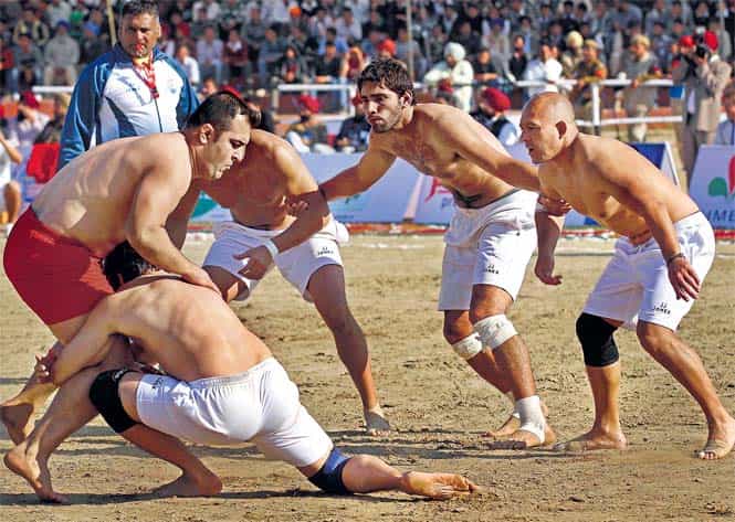The number of participating nations has gone down. But in its fourth edition, the Kabaddi World Cup is bigger than ever before, with the total prize money touching Rs 6.67 crore. (Arvind Yadav/HT file photo)
</div) The number of participating nations has gone down. But in its fourth edition, the Kabaddi World Cup is bigger than ever before, with the total prize money touching Rs 6.67 crore. (Arvind Yadav/HT file photo)
</div)