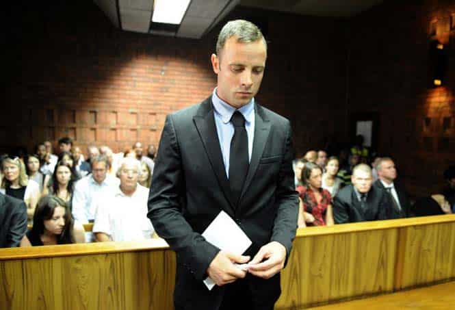 Oscar Pistorius appears at the Magistrate Court in Pretoria. (AFP file photo)