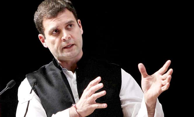 New Delhi: Congress vice President Rahul Gandhi addressing at 86th Annual General Meeting of FICCI in New Delhi. (PTI Photo) New Delhi: Congress vice President Rahul Gandhi addressing at 86th Annual General Meeting of FICCI in New Delhi. (PTI Photo)