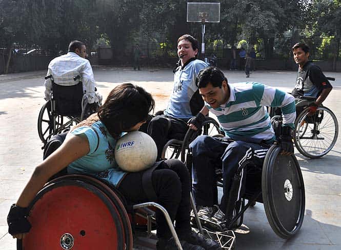 Once a week, Riya gets a chance to move out of her house for Rugby practice with her team mates. (Saumya Khandelwal/ HT Photos)</em></strong) Once a week, Riya gets a chance to move out of her house for Rugby practice with her team mates. (Saumya Khandelwal/ HT Photos)</em></strong)