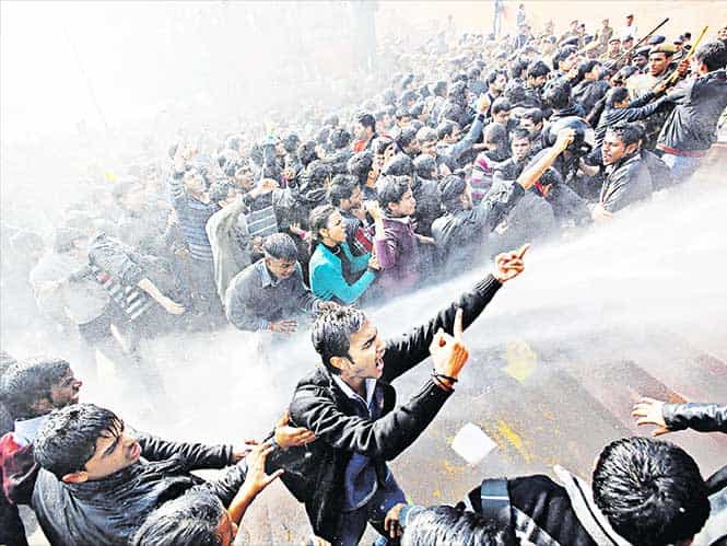 Protestors battle it out with the cops near Raisina Hill after the December 16, 2012 gang-rape in the national capital. Protestors battle it out with the cops near Raisina Hill after the December 16, 2012 gang-rape in the national capital.