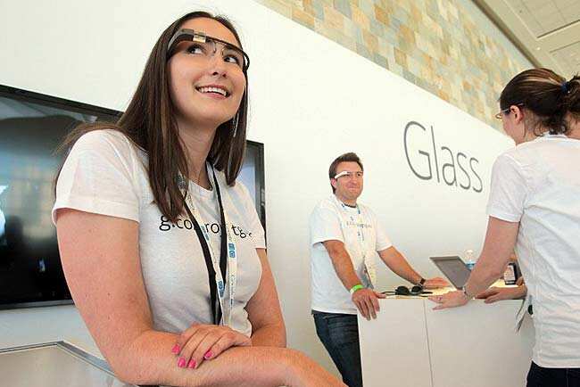 A Google employee wears Glass at Google's Developers Conference in San Francisco, California. AFP A Google employee wears Glass at Google's Developers Conference in San Francisco, California. AFP