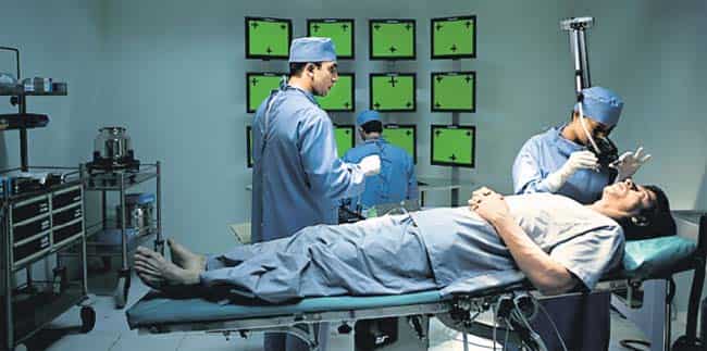 With a surgeon’s precision: A still from Don, where Aradhana Seth created a futuristic operation theatre. With a surgeon’s precision: A still from Don, where Aradhana Seth created a futuristic operation theatre.