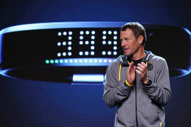 Seven-time Tour de France champion Lance Armstrong attends the unveiling of the NIKE+ FuelBand at Highline Stages. Neilson Barnard/Getty Images/AFP Seven-time Tour de France champion Lance Armstrong attends the unveiling of the NIKE+ FuelBand at Highline Stages. Neilson Barnard/Getty Images/AFP