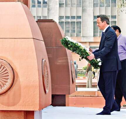 Of his own will Nobody asked David Cameron to travel to Amritsar, visit the memorial to the victims, lay a wreath, and write a comment in the visitors book. It was his decision to visit Jallianwala Bagh Of his own will Nobody asked David Cameron to travel to Amritsar, visit the memorial to the victims, lay a wreath, and write a comment in the visitors book. It was his decision to visit Jallianwala Bagh