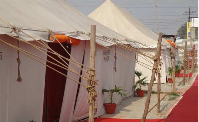The tents were home sweet home after the exhausting adventure The tents were home sweet home after the exhausting adventure