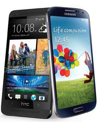 Looking Good? The HTC One beats the Samsung Galaxy S4’s old look with its unibody aluminium chassis Looking Good? The HTC One beats the Samsung Galaxy S4’s old look with its unibody aluminium chassis
