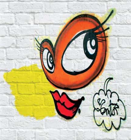 Look at me These eyes peek out from under the Lajpat Nagar metro station (Photo: Zabeeh Afaque) 
</div)