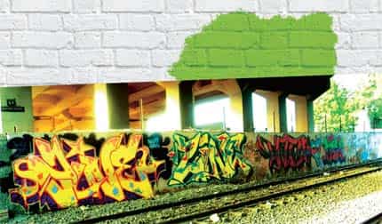 Tracking Colour Graffiti done by many artists, including Zine, on tracks en route to Nizamuddin railway station