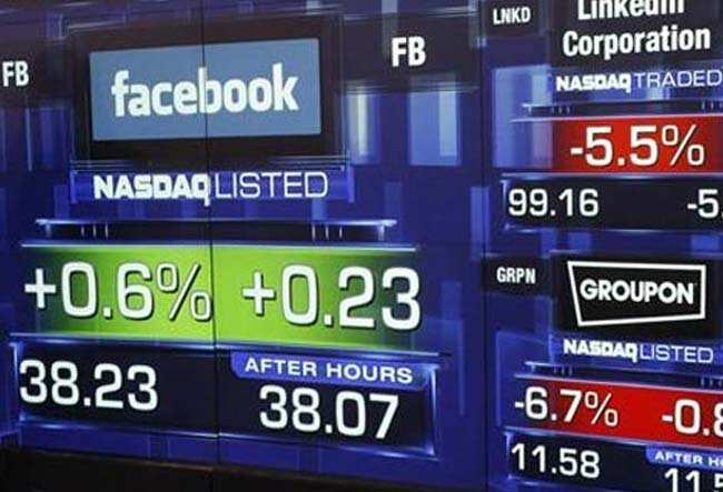 Monitors show the value of the Facebook, Inc. stock at the closing bell at the NASDAQ Marketsite in New York. Credit: Reuters/Keith Bedford Monitors show the value of the Facebook, Inc. stock at the closing bell at the NASDAQ Marketsite in New York. Credit: Reuters/Keith Bedford